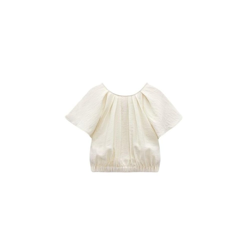 ZARA CROP TOP WITH OPEN BACK ECRU SIZE M | 3666/095 S